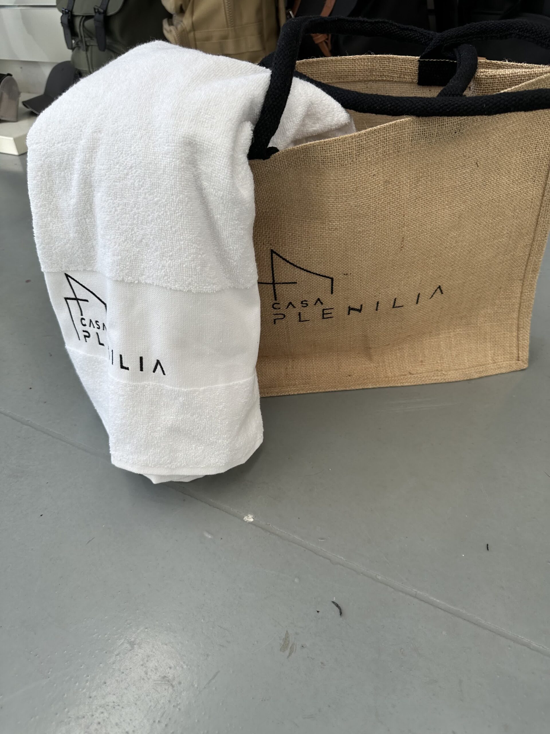 Dettaglio borsa personalizzata Aqua Prestige