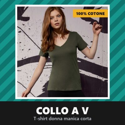 T-Shirt Donna Collo a V