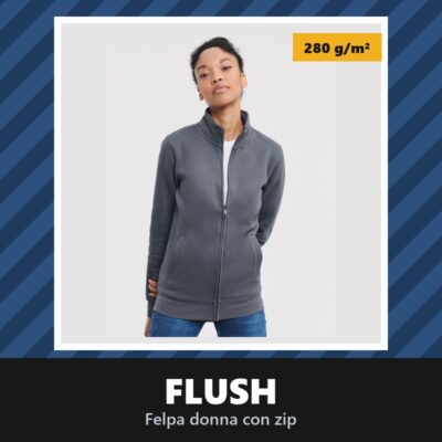 Felpa FLUSH Donna con Cerniera