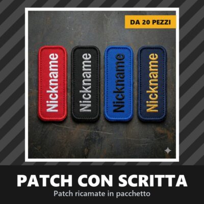 Patch Ricamate con Scritta – Pacchetto