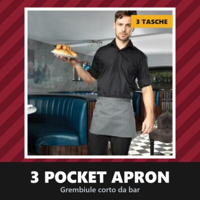 Grembiule corto 3 Pocket Apron