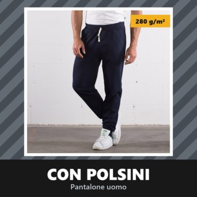 Pantaloni Uomo con Polsini