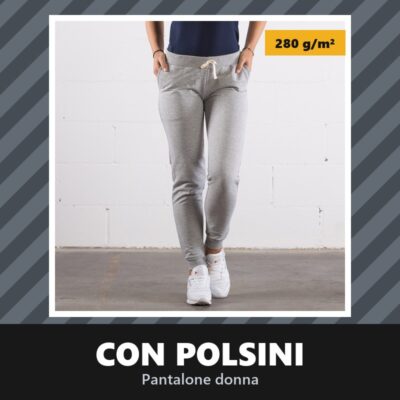 Pantaloni Donna con Polsini