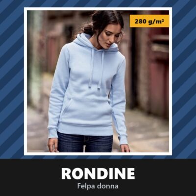 Felpa Donna con Cappuccio Rondine