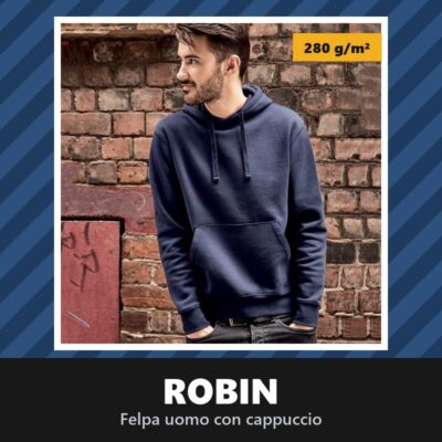Felpa Uomo con Cappuccio Robin