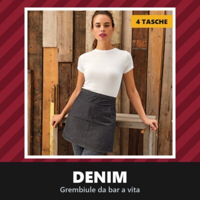 Jeans Stitch Denim Waist Apron
